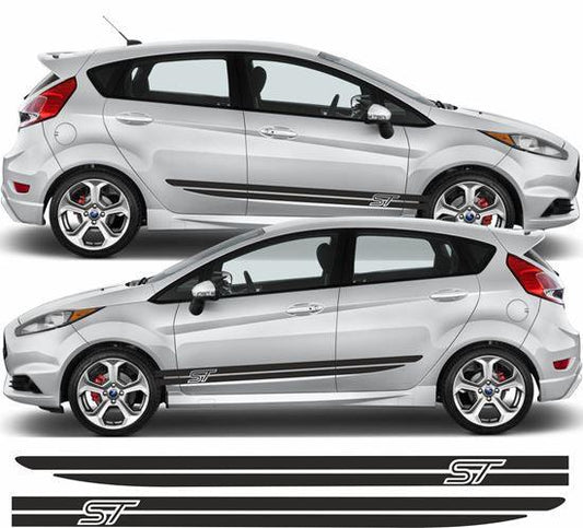 Ford Fiesta MK7 ST Side Stripes Vinyl Decal Stickers - rewrapsandgraphics