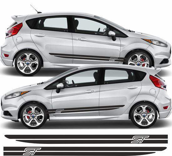 ford-fiesta-mk7-st-side-stripes-vinyl-decal-stickers-rewrapsandgraphics - R&E Wraps and Graphics LTD - Ford Fiesta MK7 ST Side Stripes - Ford fiesta mk7 st, ford side stripes, ford st side stripes, side stripes, ST ford side stripes, st side stripes