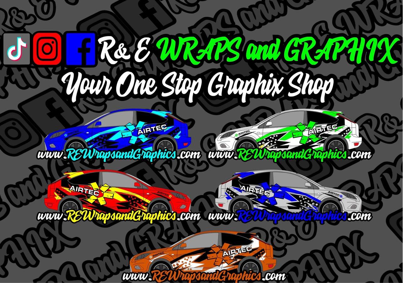Ford Focus mk2 ST/RS Airtec Graphic Sticker Kit - rewrapsandgraphics
