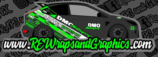 Ford Focus mk2 ST/RS DMO Motorsport Graphic Sticker Kit - rewrapsandgraphics