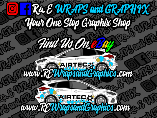 ford-focus-mk3-strs-airtec-hexagon-graphic-sticker-kit-rewrapsandgraphics - R&E Wraps and Graphics LTD - Ford Focus mk3 ST/RS Airtec Hexagon Graphic Kit - airtec, airtec graphic kit, Ford Graphic Kits, graphic kits, hexegons