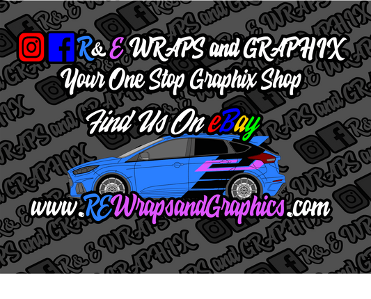 ford-focus-mk3-strs-graphic-sticker-kit-rewrapsandgraphics-2 - R&E Wraps and Graphics LTD - Ford Focus mk3 ST/RS Graphic Kit - car graphics, ford, Ford Graphic Kits, graphic kits, monster energy