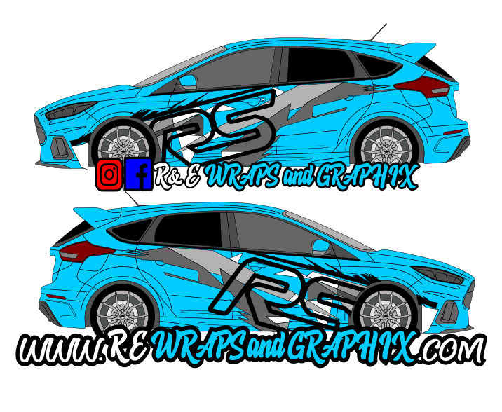 Ford Focus RS Graphic Kit Vinyl Decals - rewrapsandgraphics