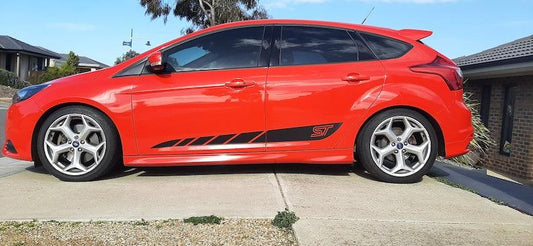 Ford Focus ST Side Stripes Vinyl Decals - rewrapsandgraphics