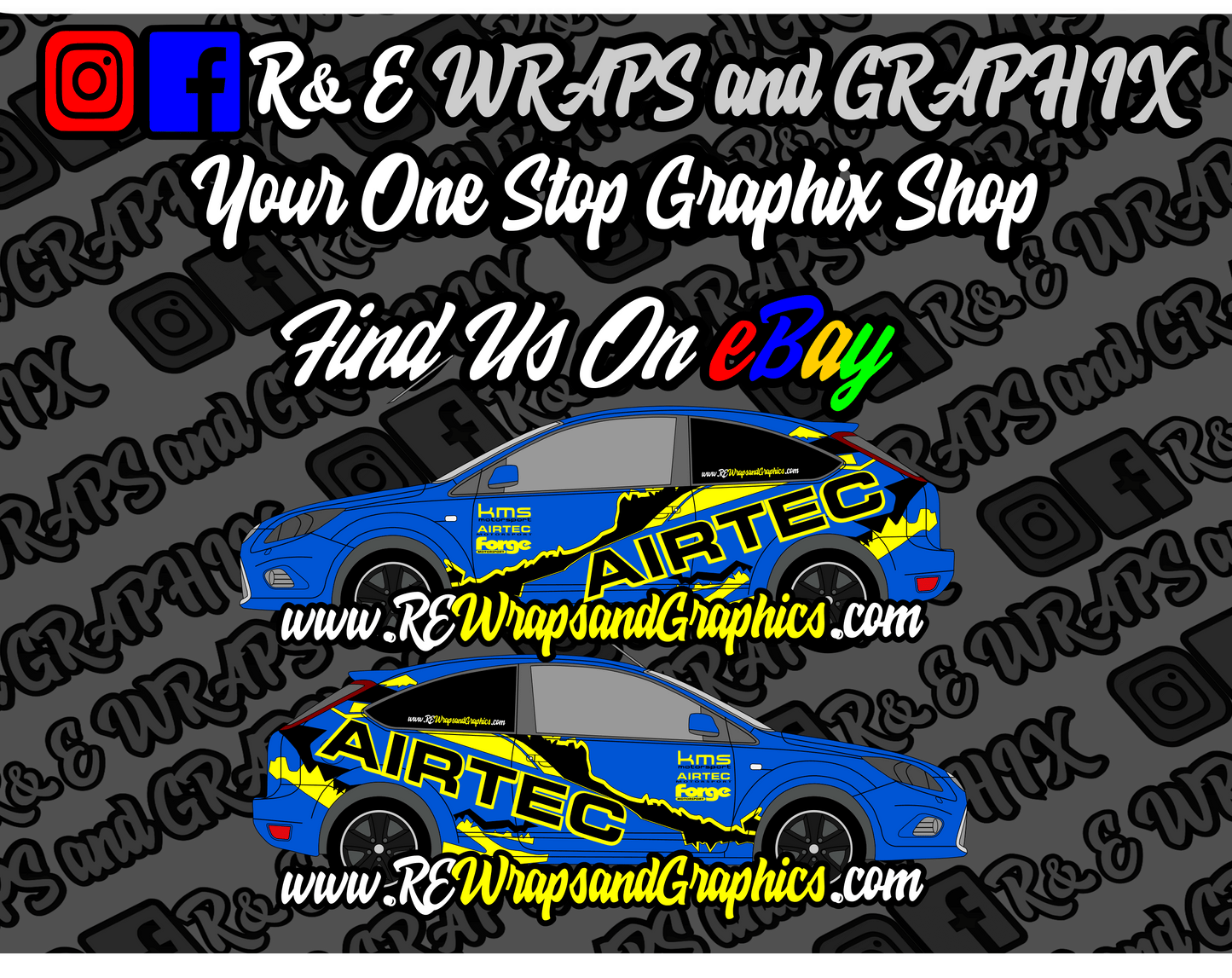 Ford Focus ST/RS Airtec Auto Mods Graphic Sticker Kit - rewrapsandgraphics