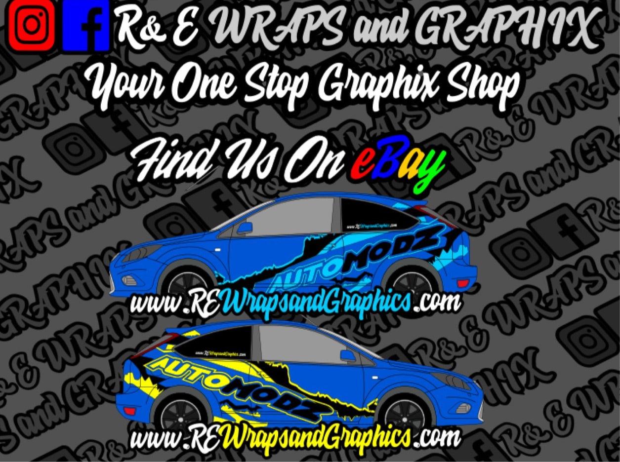 Ford Focus ST/RS Auto Modz Graphic Sticker Kit - rewrapsandgraphics