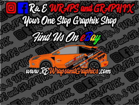 ford-focus-strs-puma-speed-graphic-kit-vinyl-decal-stickers-rewrapsandgraphics - R&E Wraps and Graphics LTD - Ford Focus ST/RS Puma Speed Graphic Kit - ford, ford fiesta, ford focus, ford focus graphic kit, ford focus graphic kits, ford focus st, ford focus st graphic kits, Ford Graphic Kits, puma speed