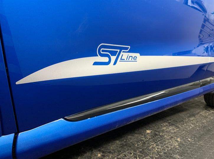 ford-puma-st-line-side-stripes-vinyl-decal-racing-stripes-rewrapsandgraphics - R&E Wraps and Graphics LTD - Ford Puma ST Line Side Stripes - ford, ford puma, ford puma side stripes, ford side stripe, ford side stripes, side stripes, st line, ST Line side stripes
