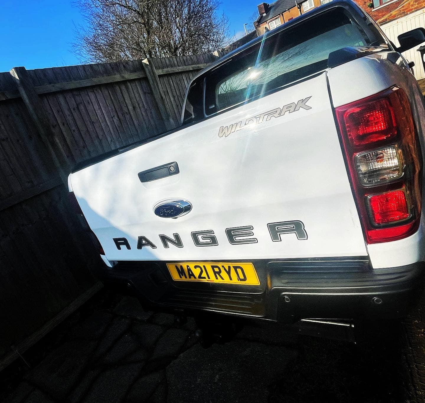 Ford Ranger Rear Boot RANGER+WILDTRAK Decals - rewrapsandgraphics