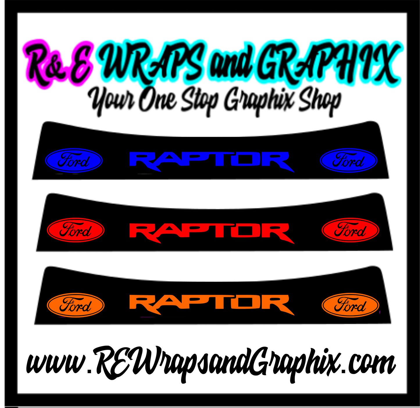 ford-raptor-sunstrip-vinyl-decal-sticker-window-banner-rewrapsandgraphics - R&E Wraps and Graphics LTD - Ford Raptor Sunstrip - ford raptor, ford raptor sunstrip, ford sunstrips, raptor sunstrip, sunstrips