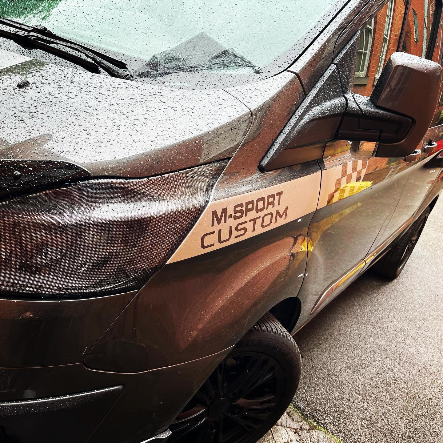 Ford Transit Custom side Decals x2 Vinyl Sticker Racing Stripes - rewrapsandgraphics