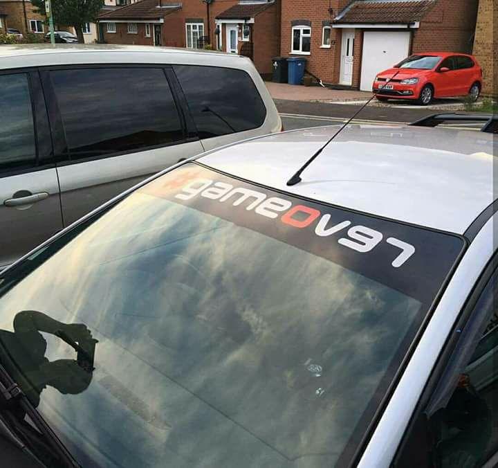 Game over Revo Sunstrip Visor Vinyl Decal Sticker Window Banner - rewrapsandgraphics