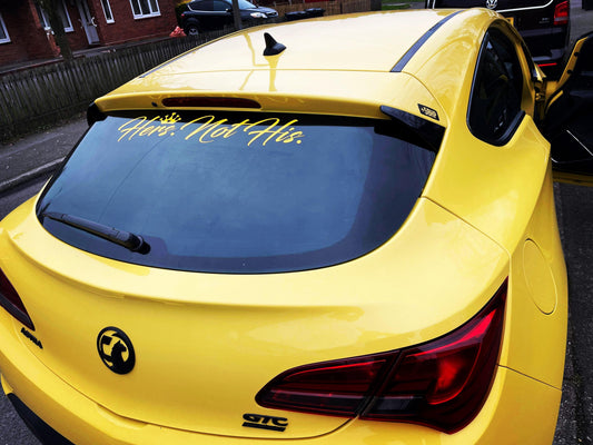 Hers. Not His. Window Sticker Vinyl Decal - rewrapsandgraphics