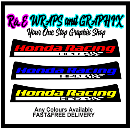 honda-racing-sunstrip-vinyl-visor-decal-stickers-jdm-window-banner-rewrapsandgraphics - R&E Wraps and Graphics LTD - Honda Racing Sunstrip - honda, honda racing hpd sunstrip, honda sunstrip, sunstrip, Sunstrips
