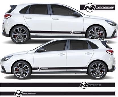 Hyundai i30N side Stripes Vinyl Decal Racing Stripes - rewrapsandgraphics