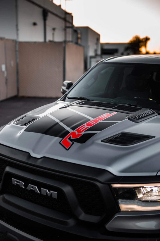 il_1588xN.4342770769_flmx - R&E Wraps and Graphics LTD - Dodge Ram Rebel Bonnet Decals - 4x4, ram, rebel