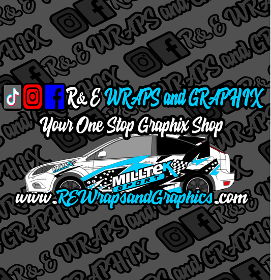 image - R&E Wraps and Graphics LTD - Ford Focus ST/RS Milltek Sport Graphic Kit - airtec, airtec graphic kit, AIRTEC motorsport, ford focus graphic kit, ford focus graphic kits, ford focus rs graphic kit, ford focus st graphic kits, Ford Graphic Kits, graphic kit, graphic kits, motorsport graphic kits, performance graphic kit