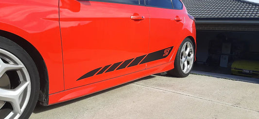 Ford Focus ST Side Stripes Vinyl Decals - rewrapsandgraphics