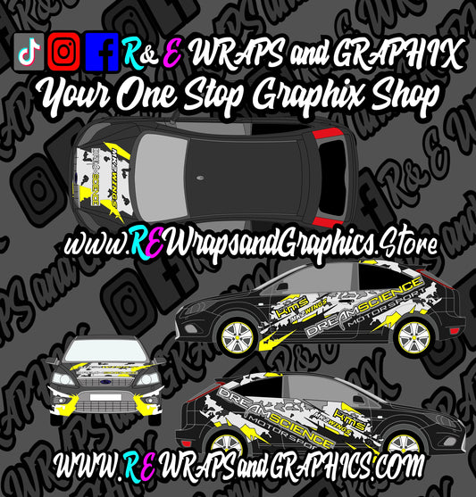 Ford Focus mk2 Dream Science Motorsport Full Graphic Kit