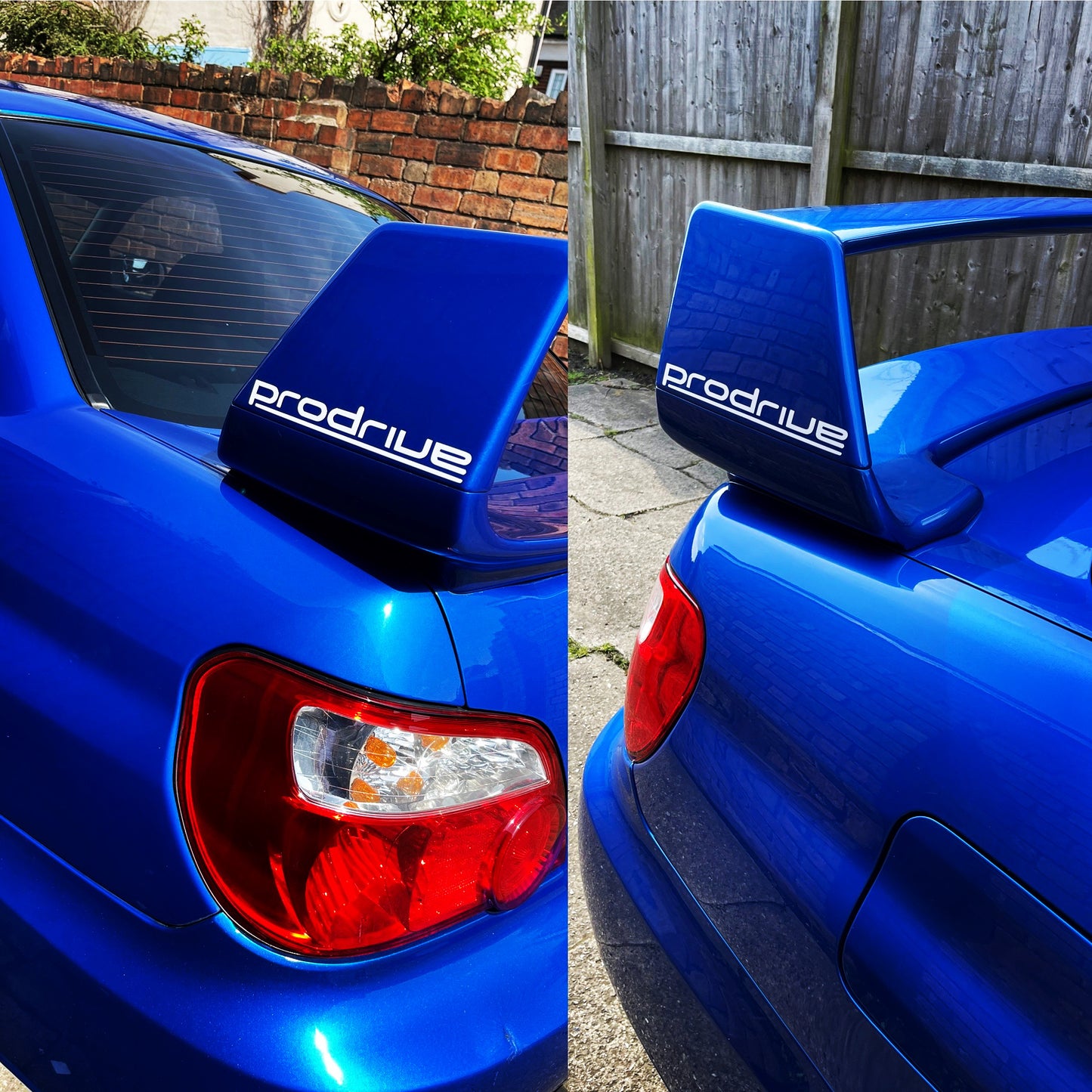 Subaru WRX STI Prodrive Spoiler Decals X2 Vinyl Stickers