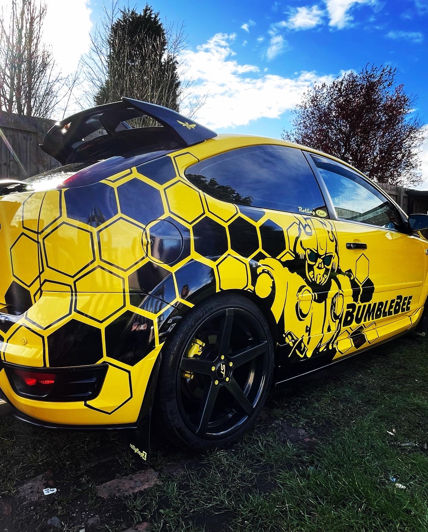 Honey Comb Bumble Bee Graphic Kit Ford Focus MK2