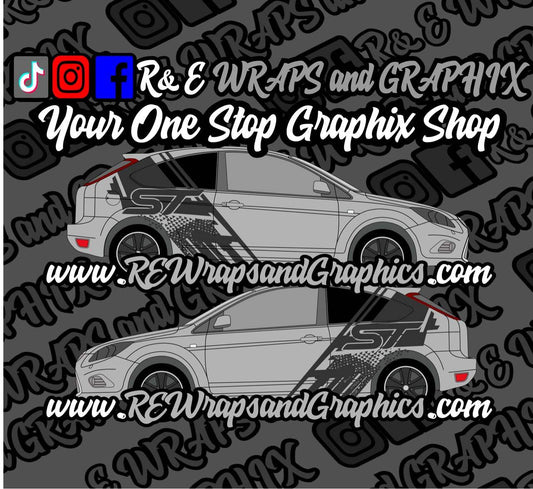 image_d898a251-46f5-4a4c-a808-b27e81be51aa - R&E Wraps and Graphics LTD - Ford Focus ST Graphic Kit - ford, ford focus, ford focus graphic kits, ford focus st, ford focus st graphic kits, Ford Graphic Kits, graphic kits, ST Graphic Kits