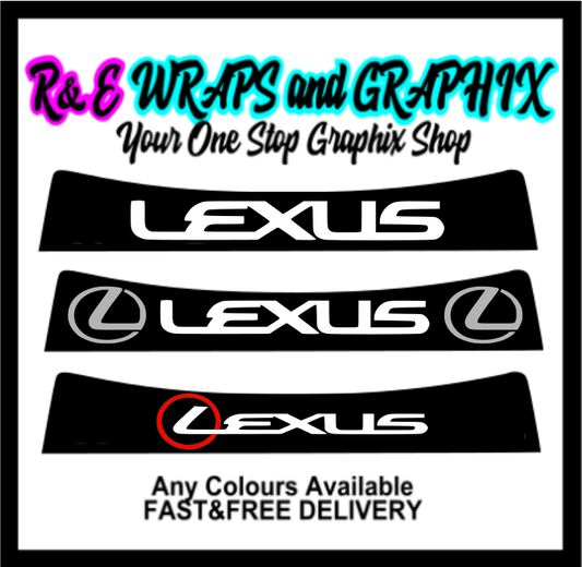 lexus-sunstrip-vinyl-visor-decal-stickers-rewrapsandgraphics - R&E Wraps and Graphics LTD - Lexus Sunstrip - lexus, lexus sunstrip, Sunstrips