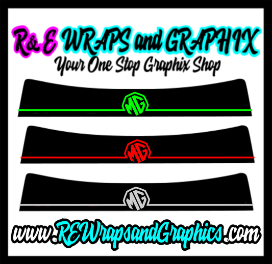 MG Sunstrip Vinyl Visor Decal Window Banner - rewrapsandgraphics