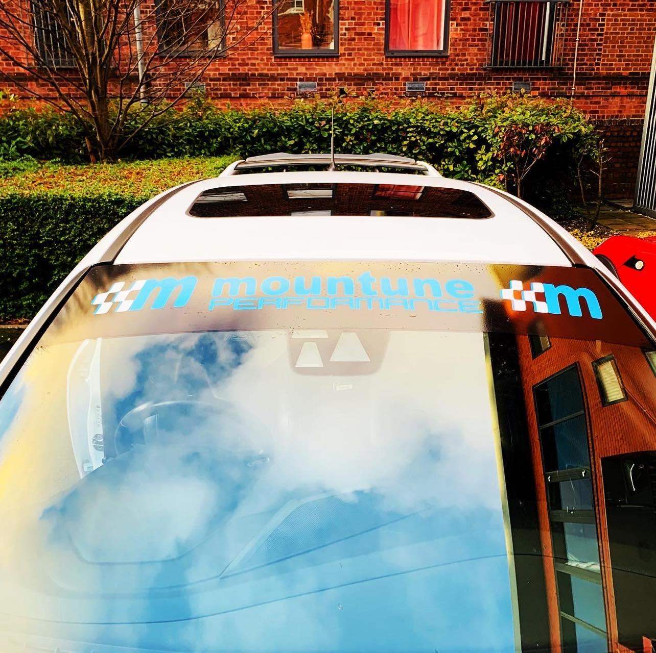 mountune-performance-sunstrip-vinyl-decal-stickers-rewrapsandgraphics-2 - R&E Wraps and Graphics LTD - Mountune Performance Sunstrip - Mountune, Mountune performance, mountune performance sunstrip, mountune sunstrip, sunstrips