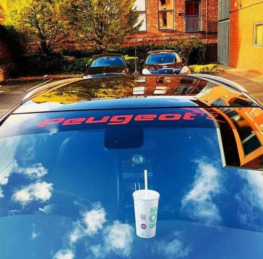 peugeot-sport-sunstrip-visor-decals-any-colours-any-model-custom-writing-available-on-request-rewrapsandgraphics - R&E Wraps and Graphics LTD - Peugeot sport Sunstrip - Sunstrips