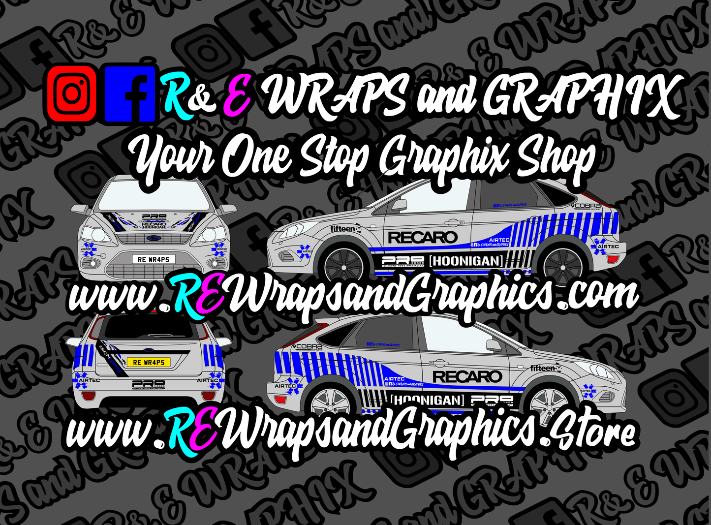 recaro-graphic-kit-decal-stickers-rewrapsandgraphics - R&E Wraps and Graphics LTD - Recaro Graphic Kit - ford focus graphic kit, ford focus graphic kits, ford focus st graphic kits, Ford Graphic Kits, graphic kits, Recaro