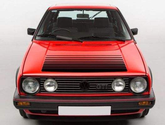 red - R&E Wraps and Graphics LTD - MK2 Golf Bonnet Fade Stripes - bonnet, bonnet fade, golf, gti, mk2 golf, racing stripes, side stripes, Volkswagen