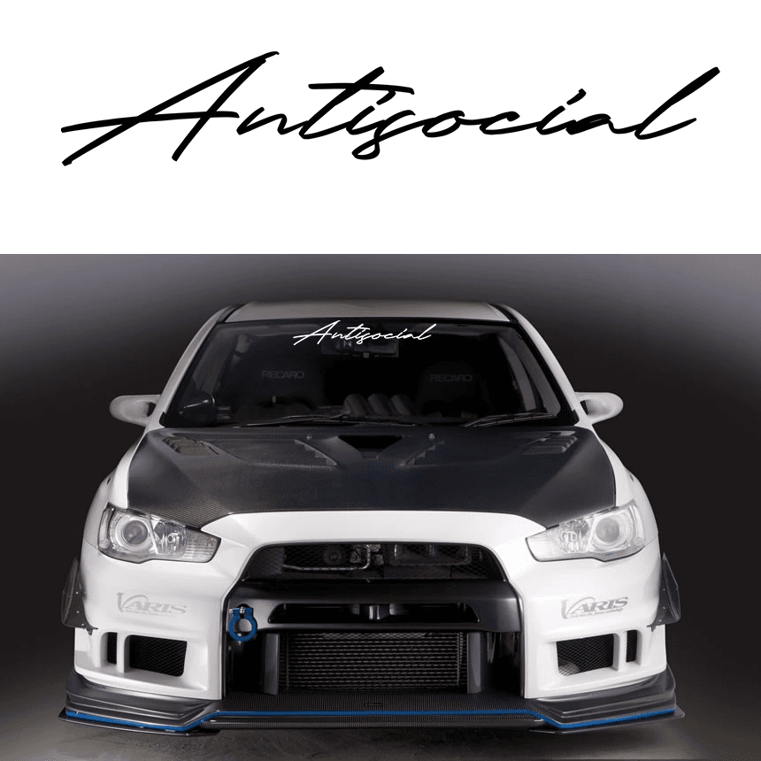 s-l1600_4942e8d7-8dcf-4367-9563-3e63c7c03dbd - R&E Wraps and Graphics LTD - Antisocial Fancy Font Window Sticker - antisocial, antisocial sticker, antisocial window sticker, rear window sticker, window stickers