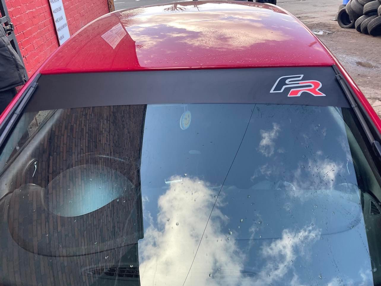 seat-fr-sunstrip-vinyl-decal-window-banner-rewrapsandgraphics - R&E Wraps and Graphics LTD - Seat FR Sunstrip - cupra, fr, ibiza, leon, seat