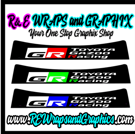 toyota-gazoo-racing-sunstrip-rewrapsandgraphics - R&E Wraps and Graphics LTD - Toyota Gazoo Racing Sunstrip