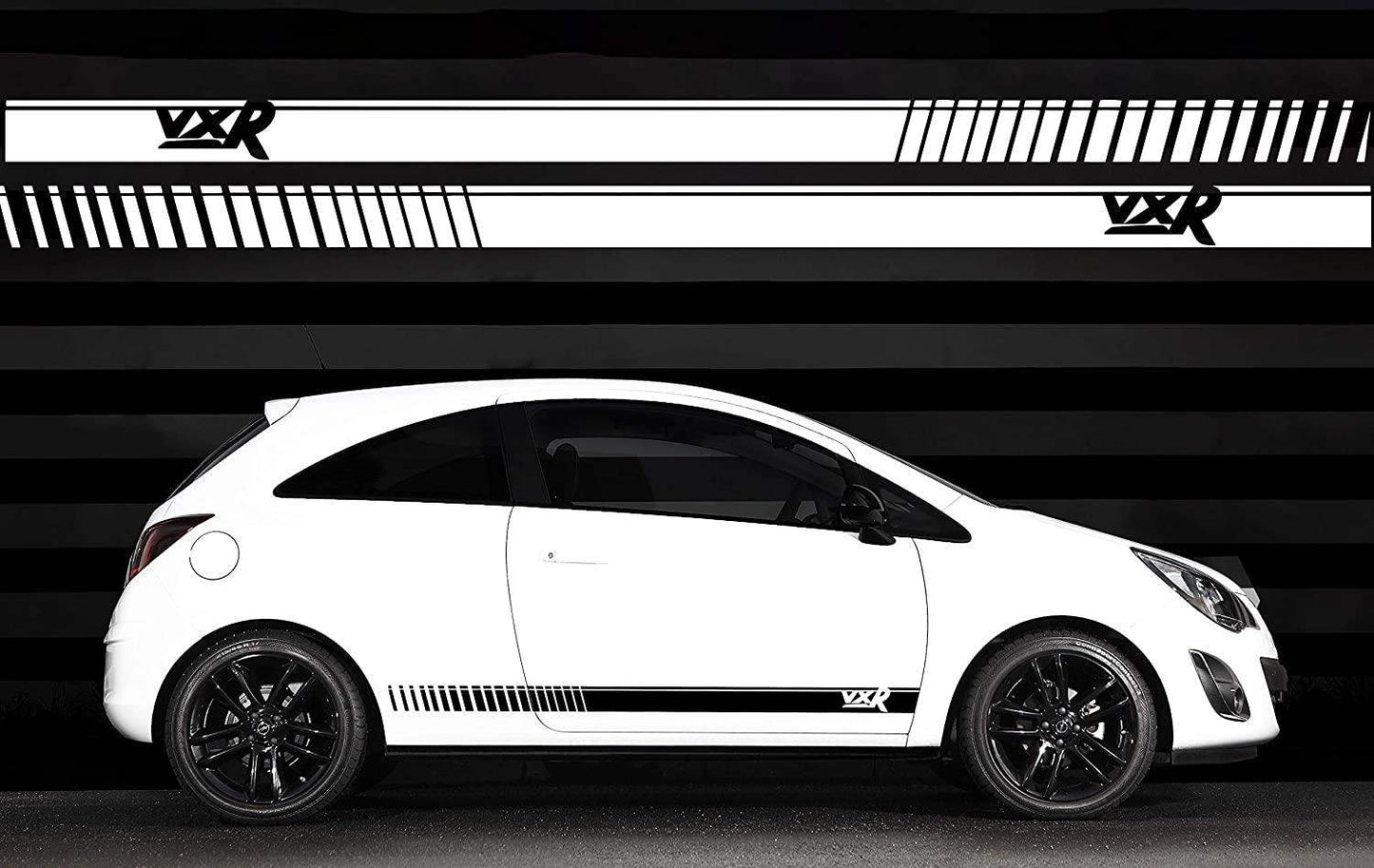 vauxhall-corsa-vxr-side-stripes-rewrapsandgraphics - R&E Wraps and Graphics LTD - Vauxhall Corsa VXR Side Stripes