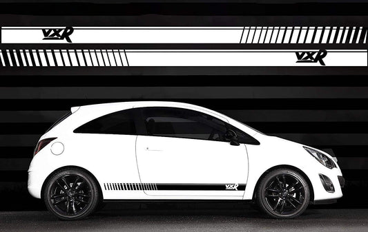 vauxhall-corsa-vxr-side-stripes-rewrapsandgraphics - R&E Wraps and Graphics LTD - Vauxhall Corsa VXR Side Stripes