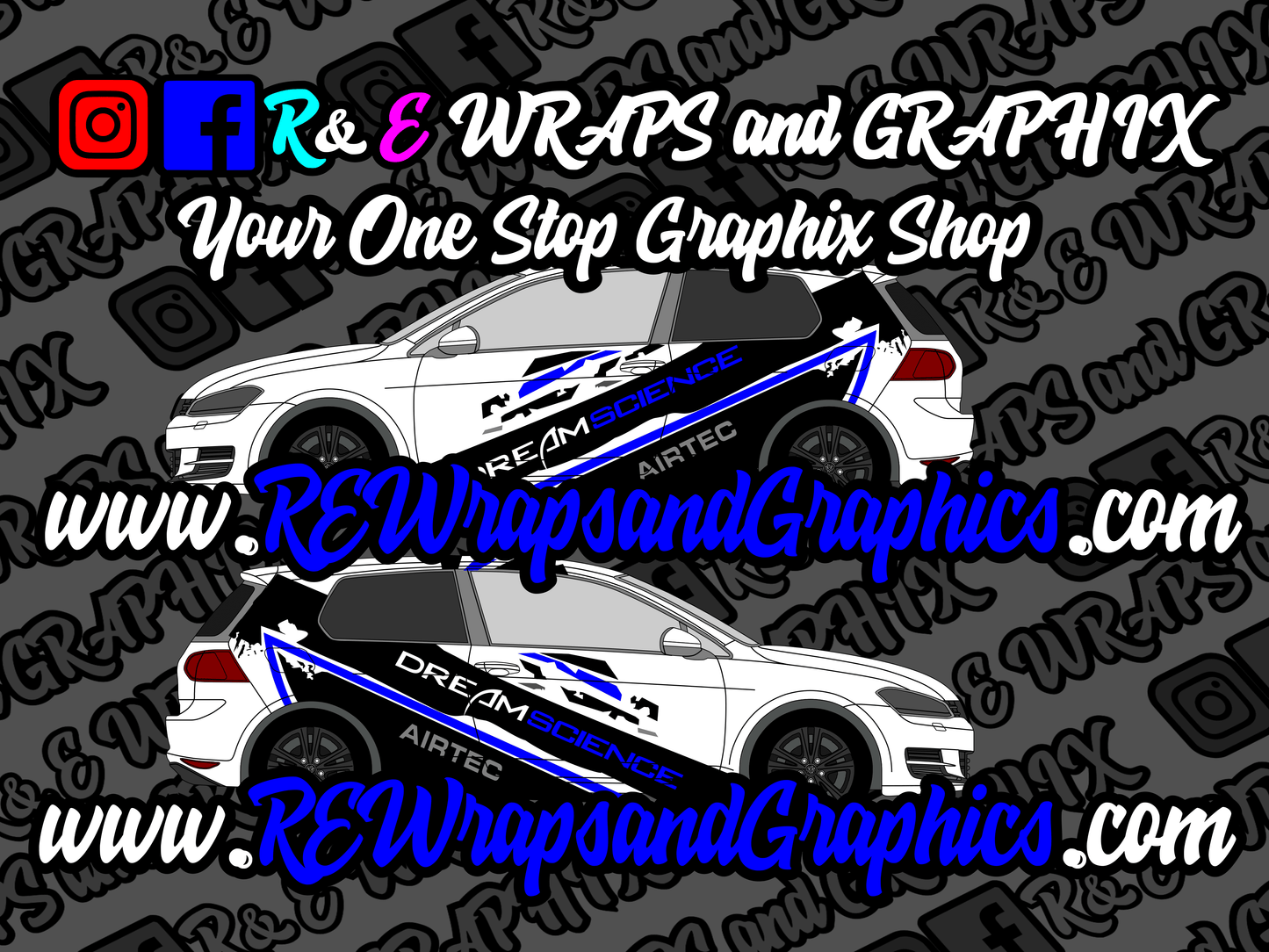 VW Volkswagen Golf DreamScience DS Graphic Sticker Kit - rewrapsandgraphics
