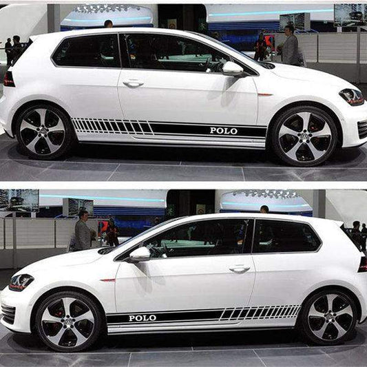 vw-volkswagen-polo-side-stripes-rewrapsandgraphics - R&E Wraps and Graphics LTD - Volkswagen Polo Side Stripes - Side Stripes, small decals