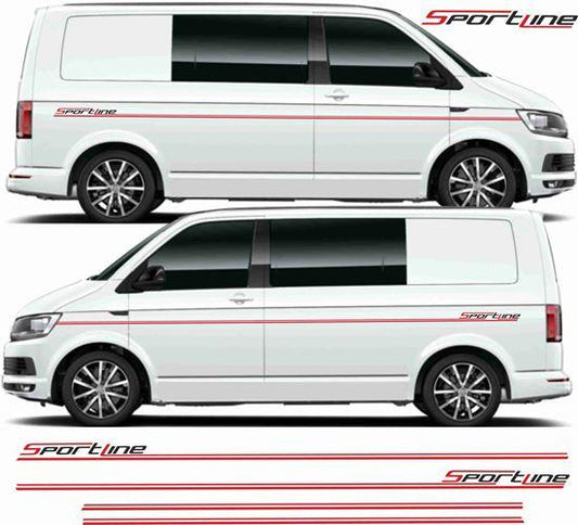 VW Volkswagen T5 T6 Sportline Side Stripes - rewrapsandgraphics