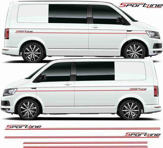 vw-volkswagen-t5-t6-sportline-side-stripes-rewrapsandgraphics - R&E Wraps and Graphics LTD - Volkswagen T5 T6 Sportline Side Stripes - Side Stripes