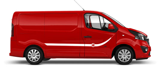 Vauxhall Vivaro Vauxhall Logo Side Stripes - rewrapsandgraphics