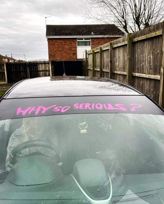why-so-serious-sunstrip-vinyl-visor-decals-rewrapsandgraphics-1 - R&E Wraps and Graphics LTD - Why so serious Sunstrip - Batman, sunstrips, why so serious