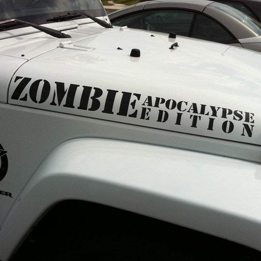 zombie-apocalypse-edition-decal-for-jeep-side-hood - R&E Wraps and Graphics LTD - JEEP Wrangler Zombie Apocalypse Edition Bonnet Decals - 4x4, jeep, JEEP Wrangler
