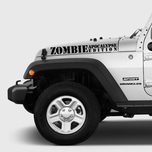 JEEP Wrangler Zombie Apocalypse Edition Bonnet Decals