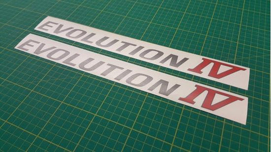 Mitsubishi Evolution 4 replacement side Decals