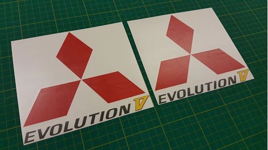 Mitsubishi Evolution 5 Spoiler Decals X2 – R&E Wraps and Graphics LTD