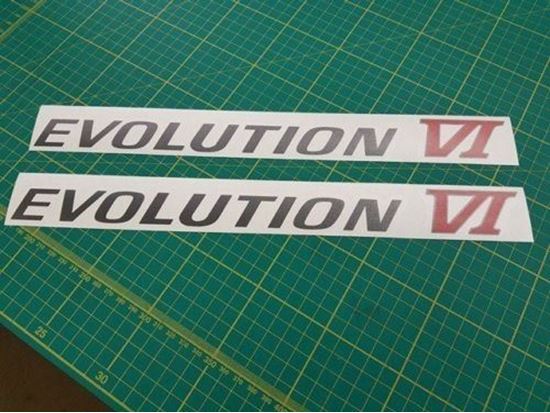 Mitsubishi Evolution 6 replacement side Decals – R&E Wraps and Graphics LTD