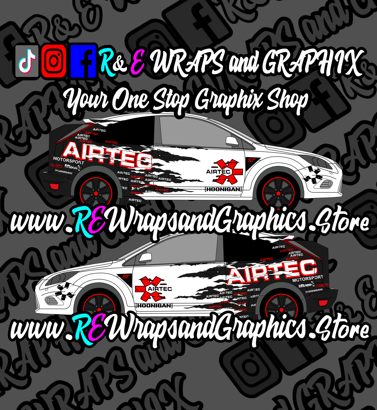 Ford Focus ST/RS Airtec Graphic Kit (Hexis Cast Wrap)