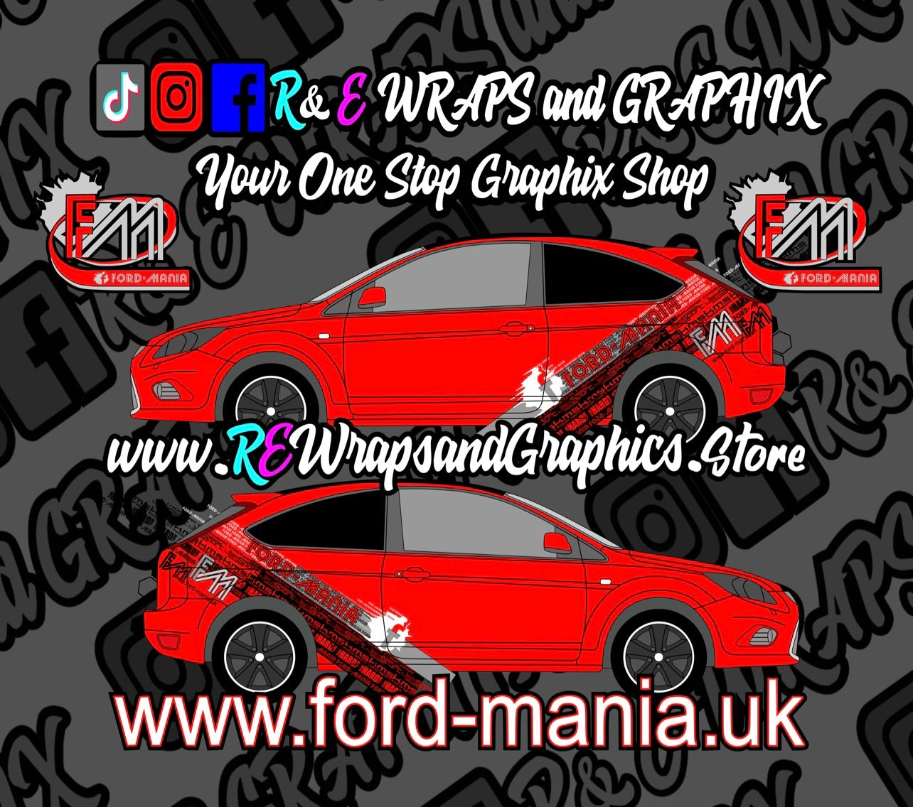 Ford Focus ST/RS MK2 Ford Mania Graphic Kit